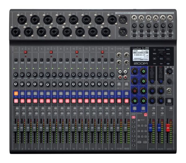 Zoom LiveTrak L-20 - Mezcladora de Audio Digital 20 Canales
