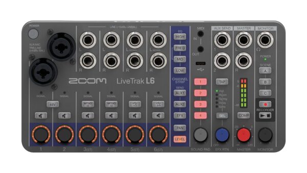 Zoom LiveTrak L6 - Mezcladora de Audio Digital Compacta de 10 entradas